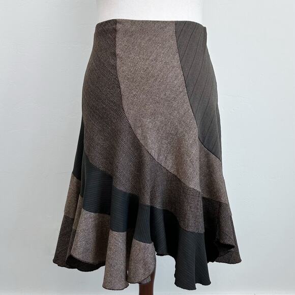 Vintage 90s Wool Blend Menswear Inspired Skirt